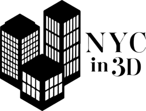 NYC in 3D logo in black